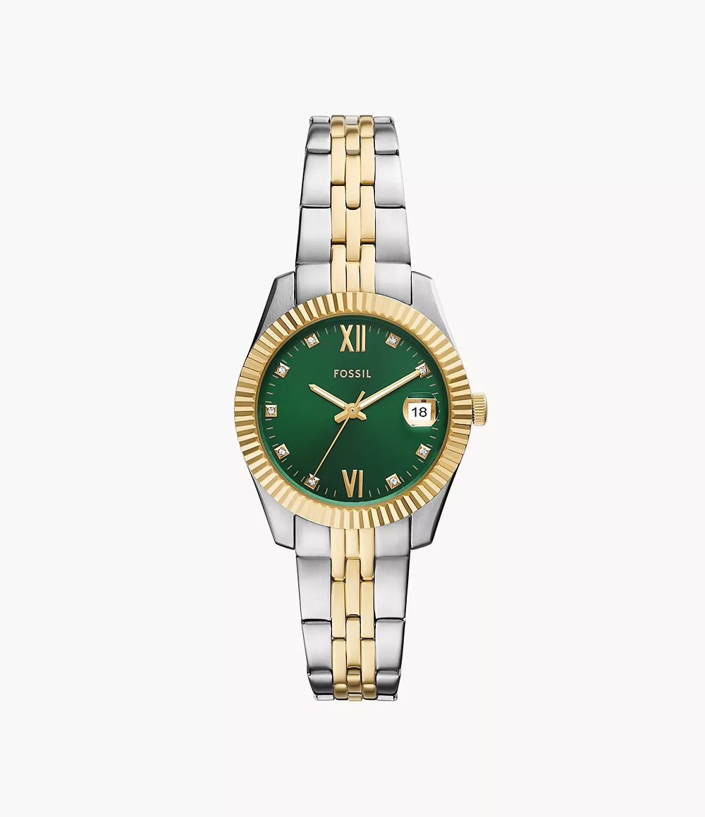 Scarlette Three-Hand Date Two-Tone Stainless Steel Watch
