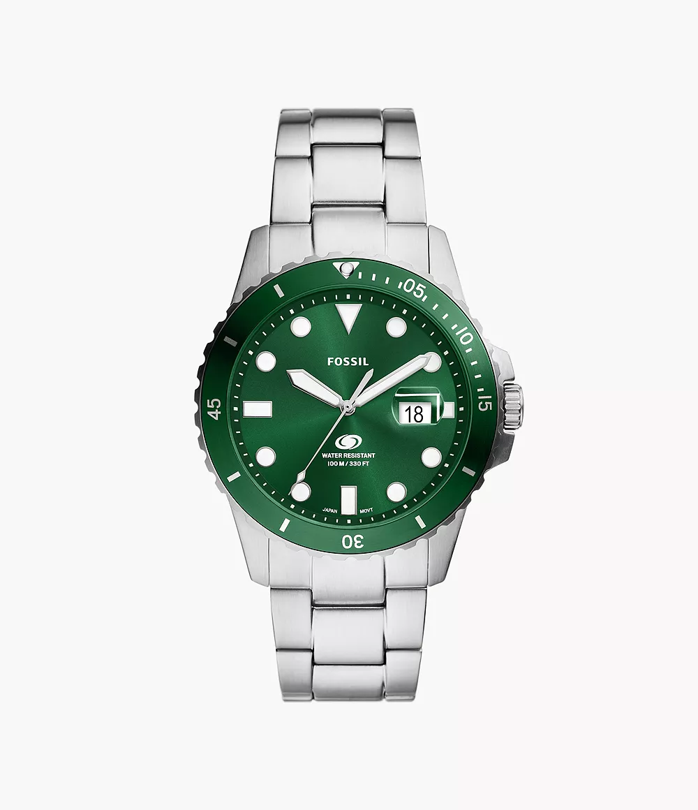 Fossil Blue Dive Three-Hand Date Stainless Steel Watch