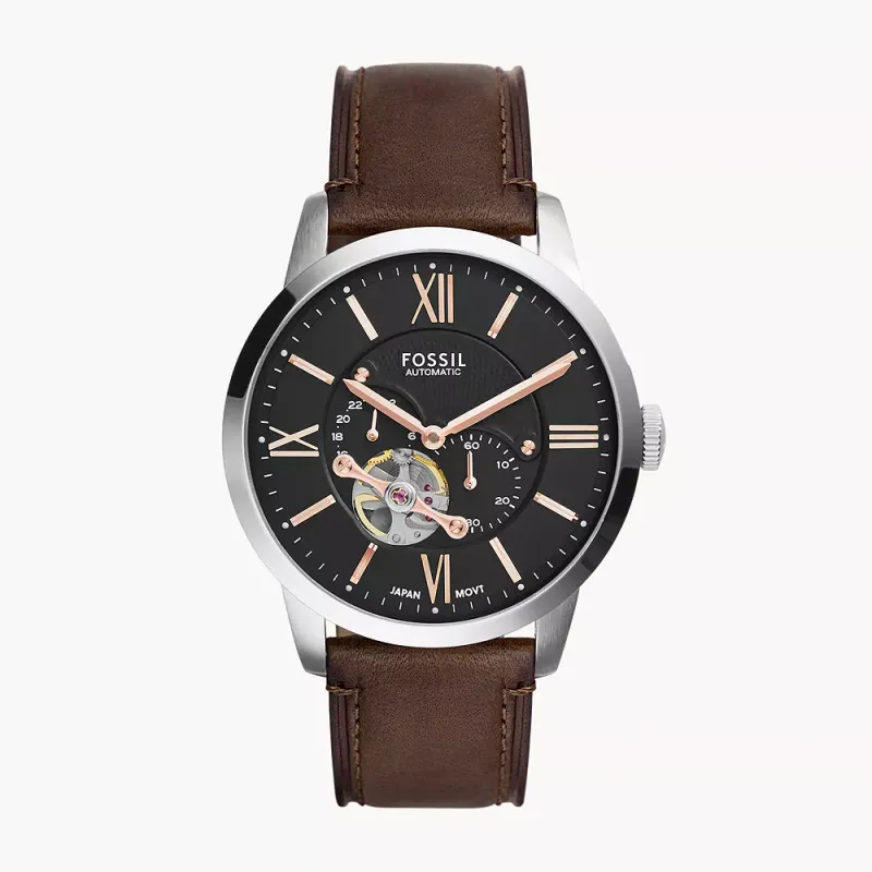 Townsman Automatic Leather Watch Brown